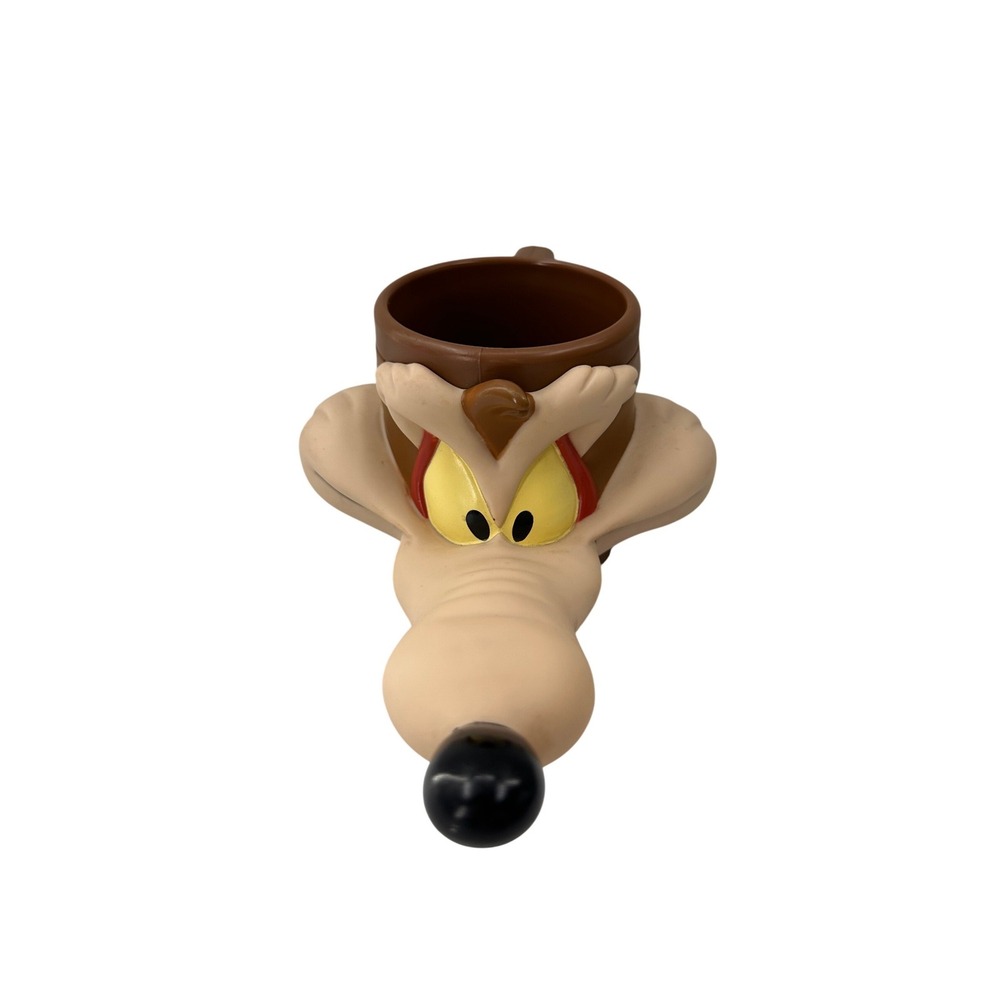 Vintage‎ Wile E Coyote Mug 1993 Warner Bros Looney Tunes Plastic 3D Character